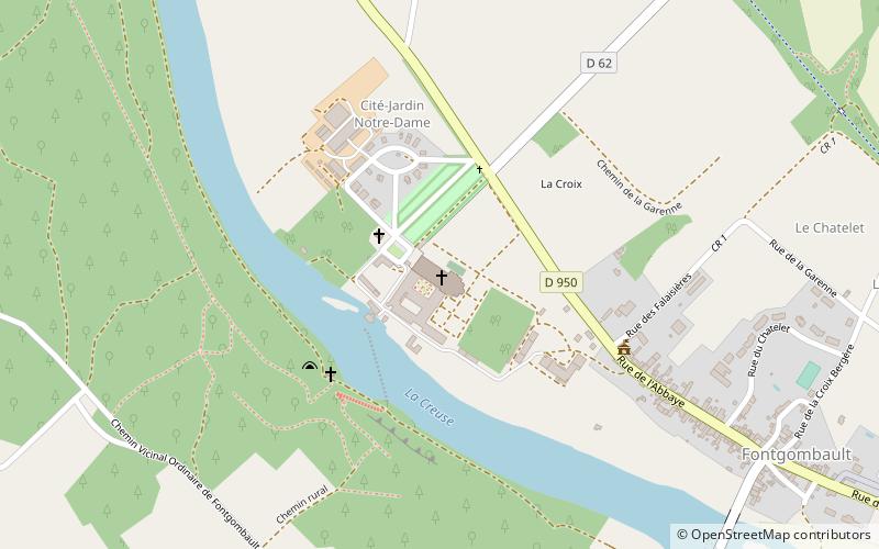 Fontgombault Abbey location map