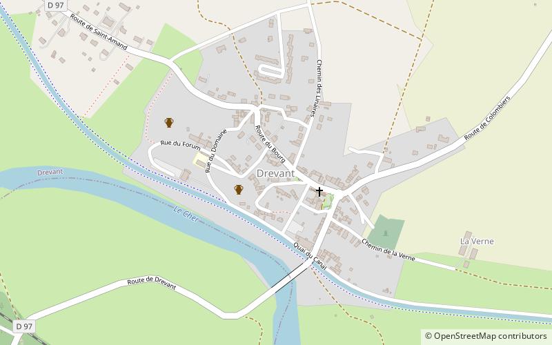 Drevant location map