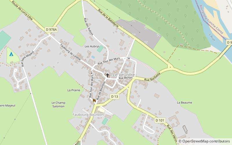 Le Veurdre location map