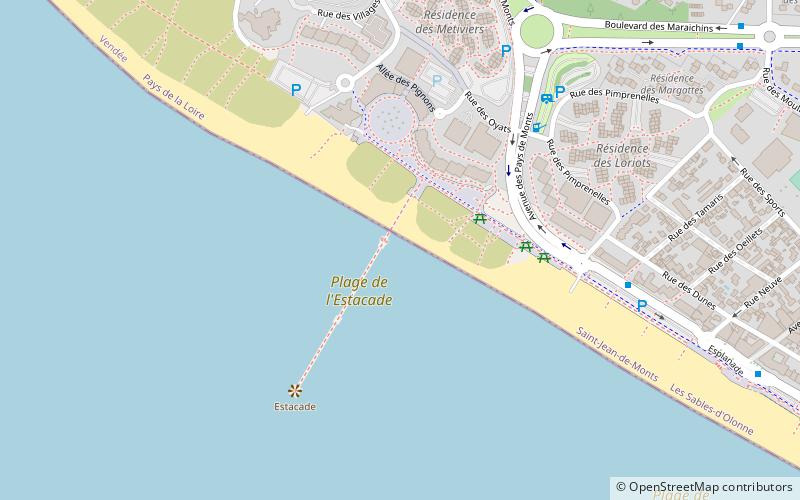plage de lestacade saint jean de monts location map