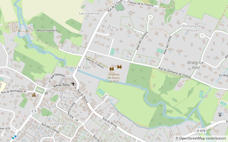 Château de Dracy-le-Fort location map