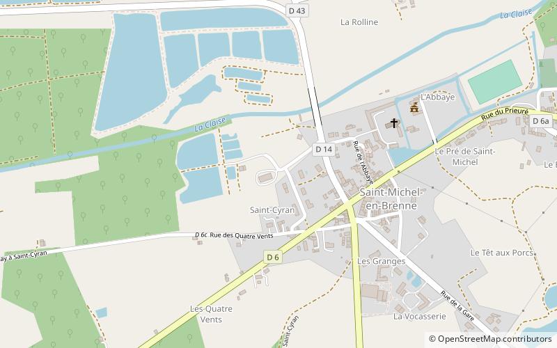 Saint-Cyran-en-Brenne Abbey location map