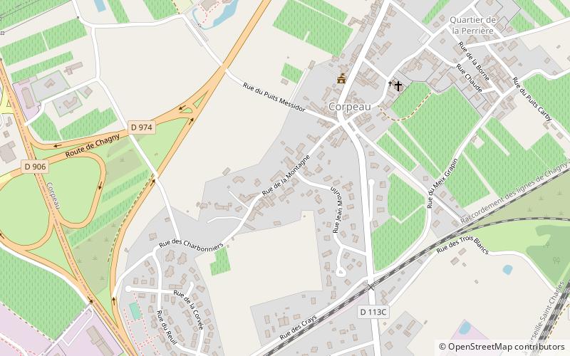 Corpeau location map