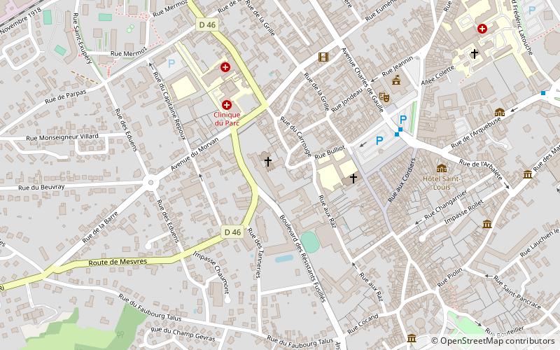 Abbey of St Andoche location map