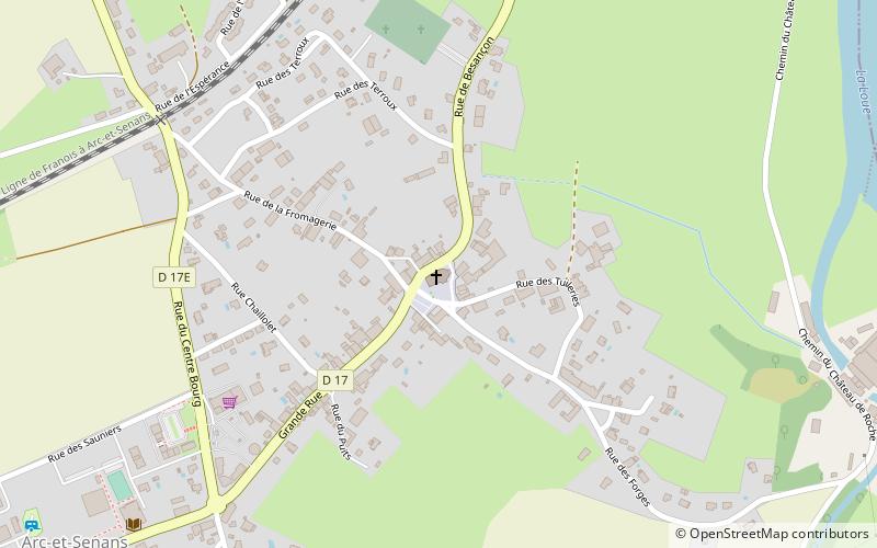 eglise saint benigne arc et senans location map