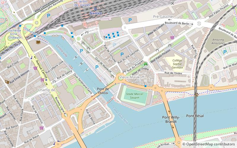 Stade Marcel-Saupin location map