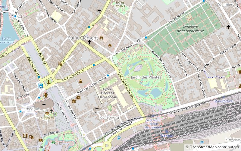 Jardin des plantes de Nantes location map