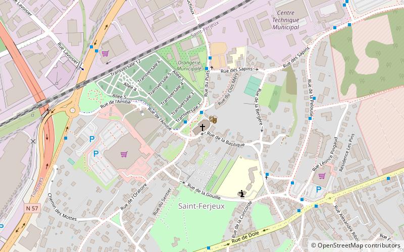 Basilique Saint-Ferjeux location map