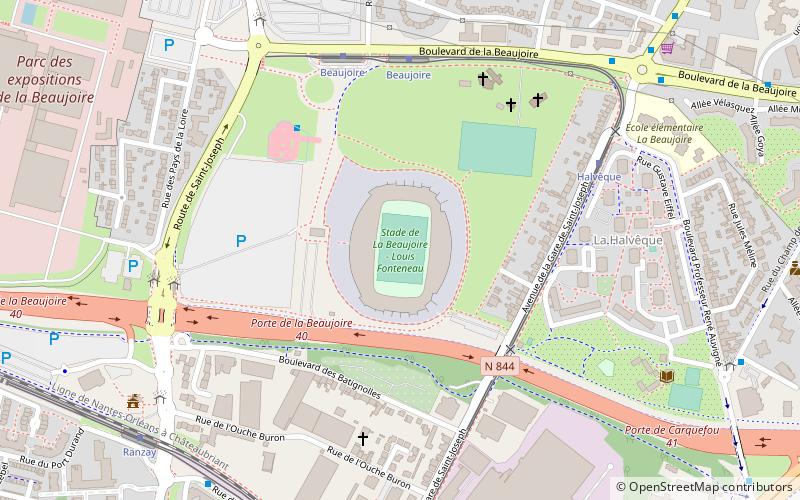 Stade de la Beaujoire location map