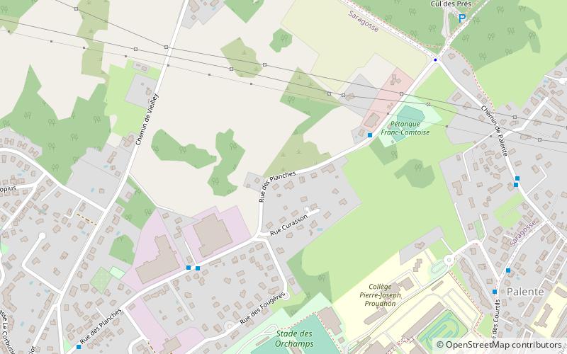 combe saragosse besancon location map