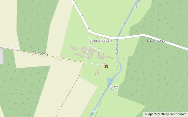 Bourras Abbey location map