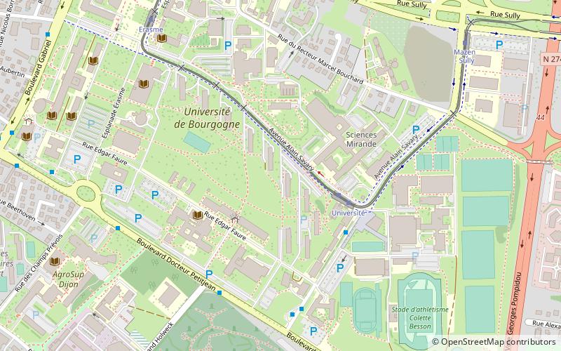 universite de bourgogne dijon location map
