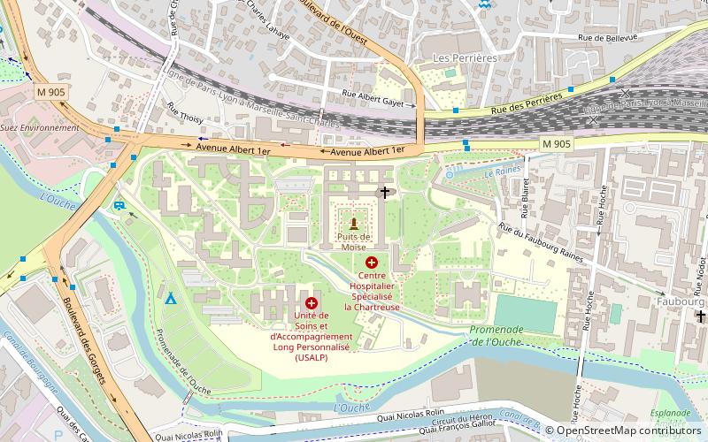 Mosesbrunnen location map