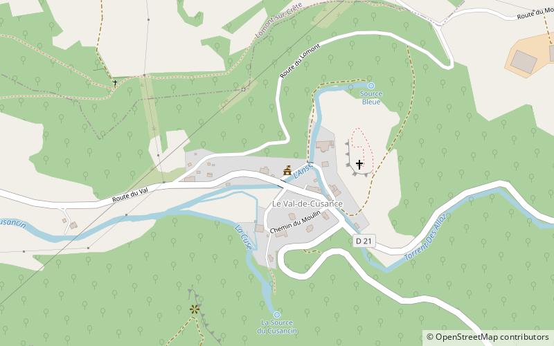 Cusance location map