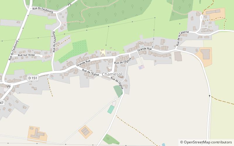 Croix de cimetière de Chamesol location map