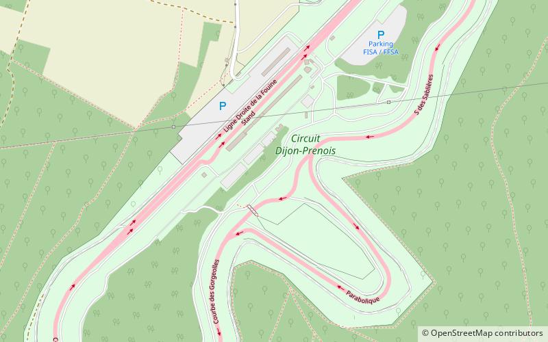 Circuit Dijon-Prenois location map