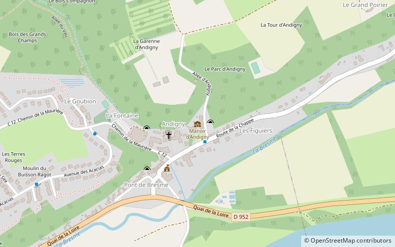 Manoir d'Andigny location map