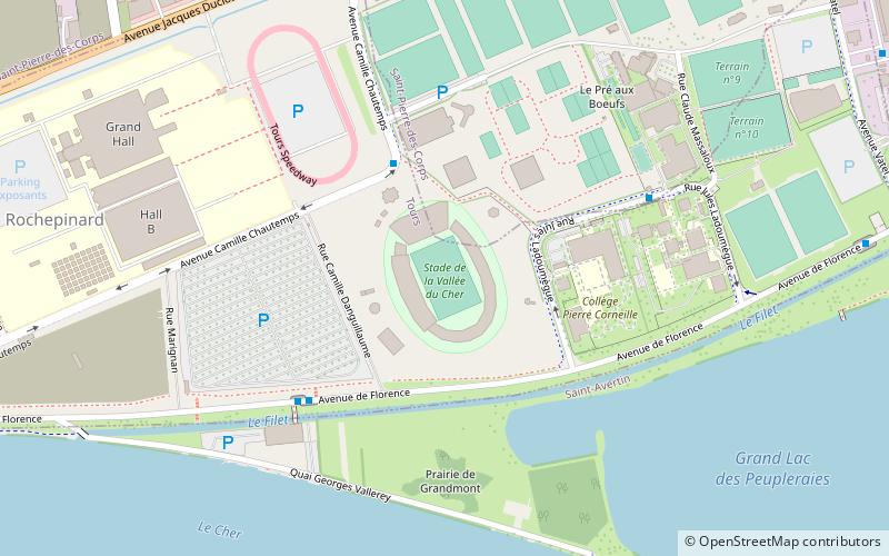 Stade de la Vallée du Cher location map