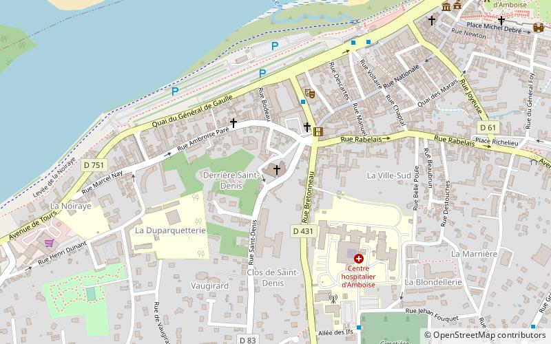 eglise collegiale saint denis amboise location map