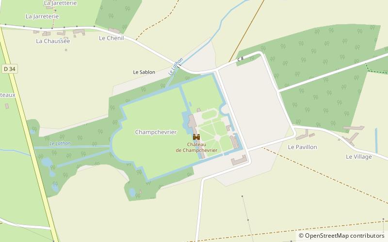 Château de Champchevrier location map