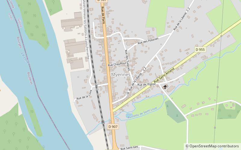 Myennes location map