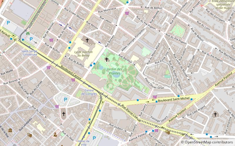 Jardin des plantes d'Angers location map