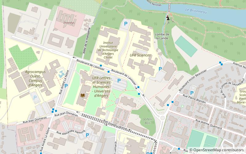 University of Angers location map
