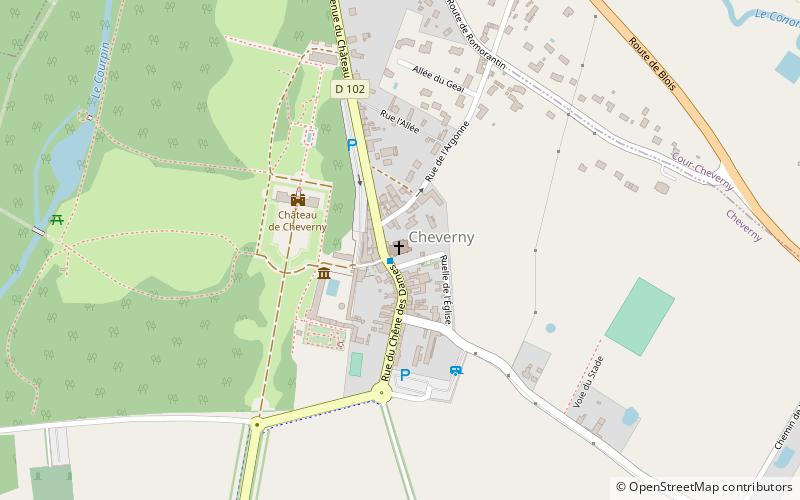 saint stephens church cour cheverny location map