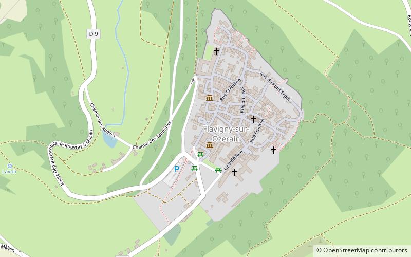 Flavigny Abbey location map