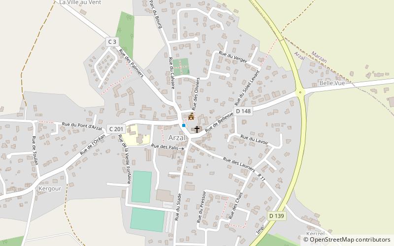 Arzal location map