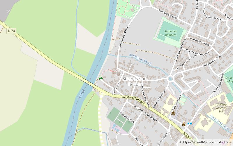 Église Saint-Aubin de Seiches-sur-le-Loir location map