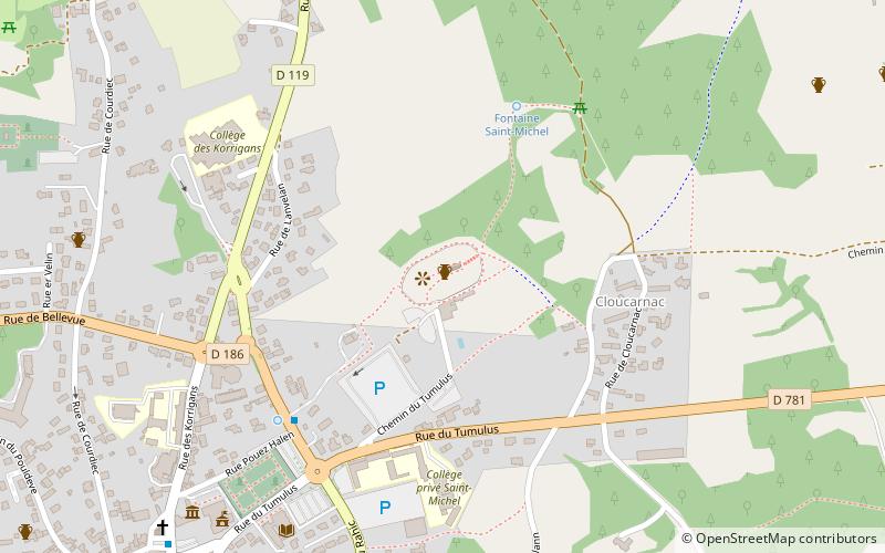 Saint-Michel tumulus location map