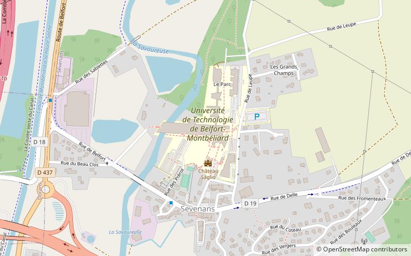 Université de technologie de Belfort-Montbéliard location map