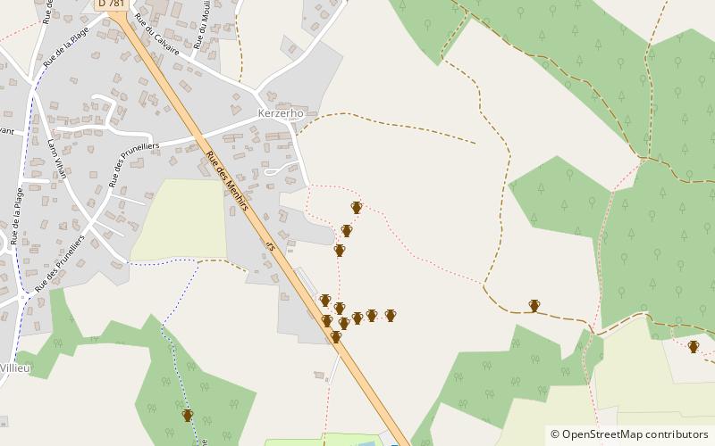 Alignements de Kerzérho location map