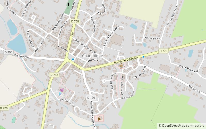 Champigné location map