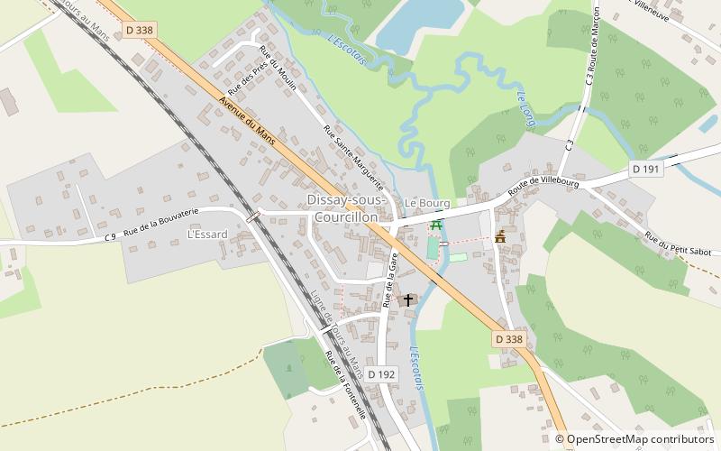 Dissay-sous-Courcillon location map