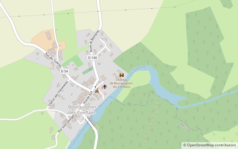 Château de Bourguignon-lès-Conflans location map