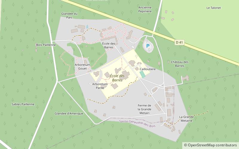 Arboretum national des Barres location map