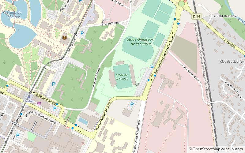 Stade de la Source location map