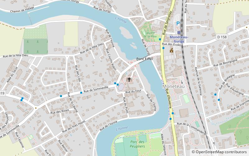 Monéteau location map