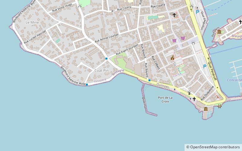 plage rodel concarneau location map