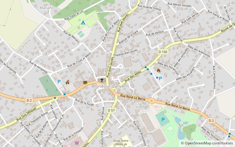 Plonéour-Lanvern location map