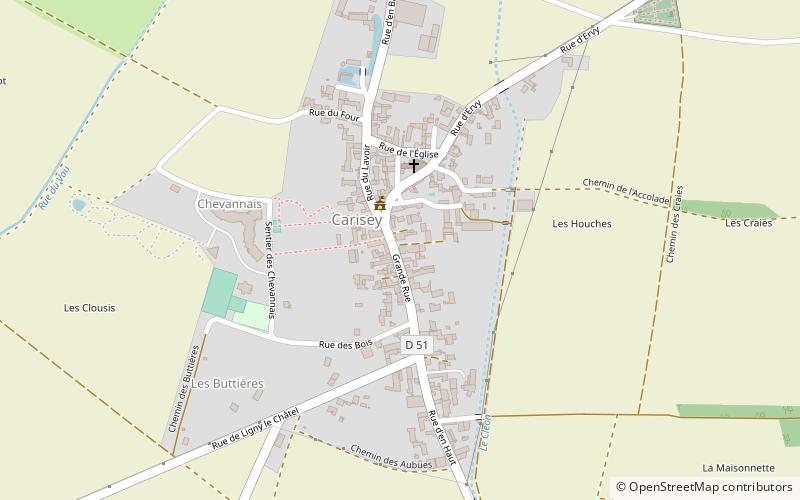 Carisey location map