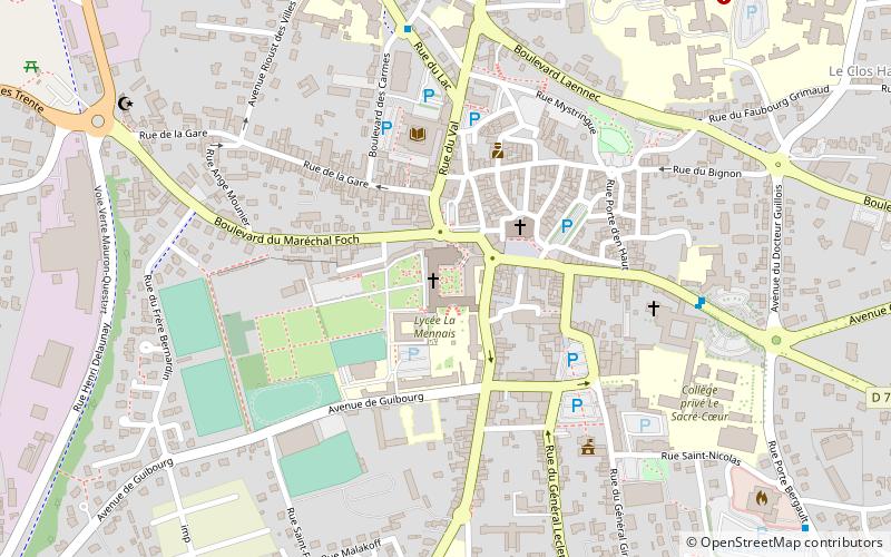 Ploërmel astronomical clock location map