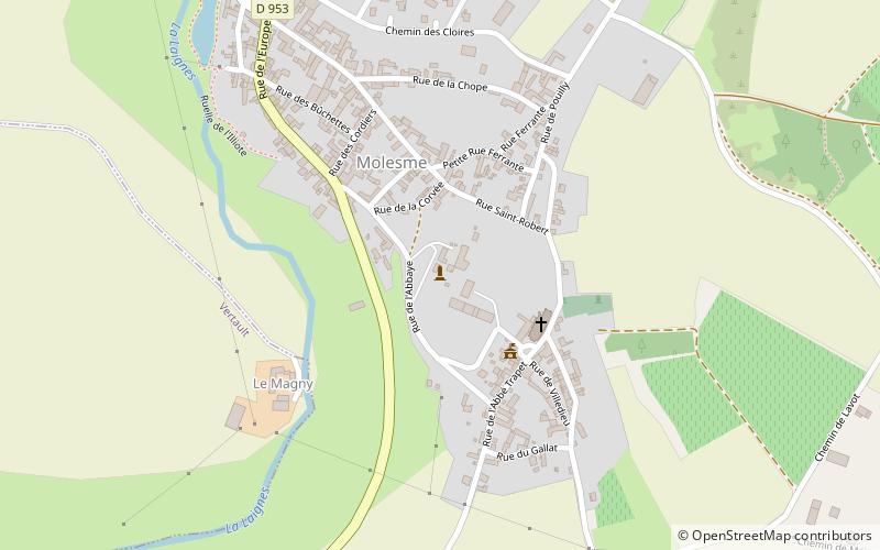 Molesme Abbey location map