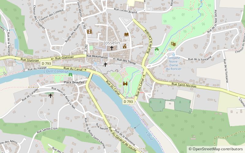 Josselin Castle location map
