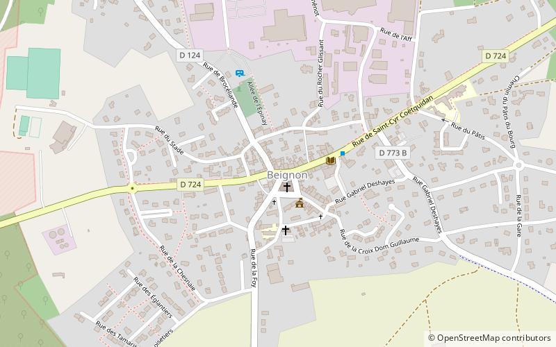 beignon location map