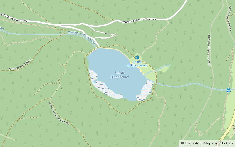 Lac de Blanchemer location map