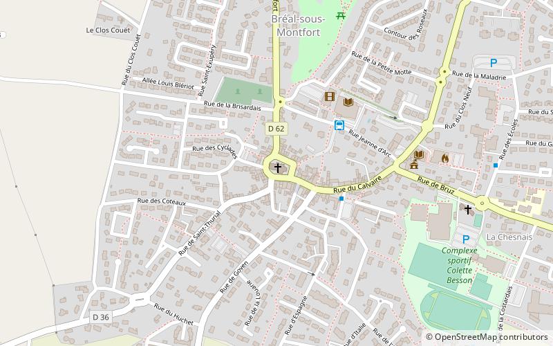 Croix de cimetière de Bréal-sous-Montfort location map