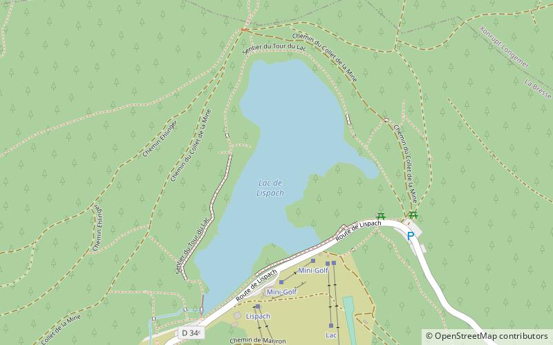 Lac de Lispach location map